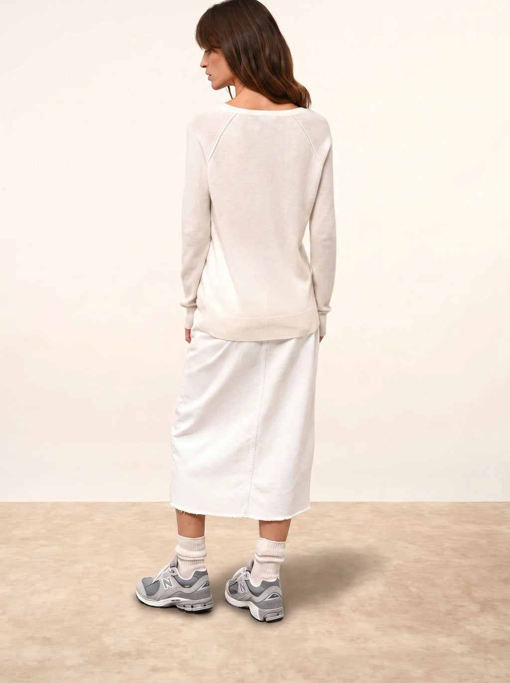 PHOEBE pullover v-ausschnitt elfenbein