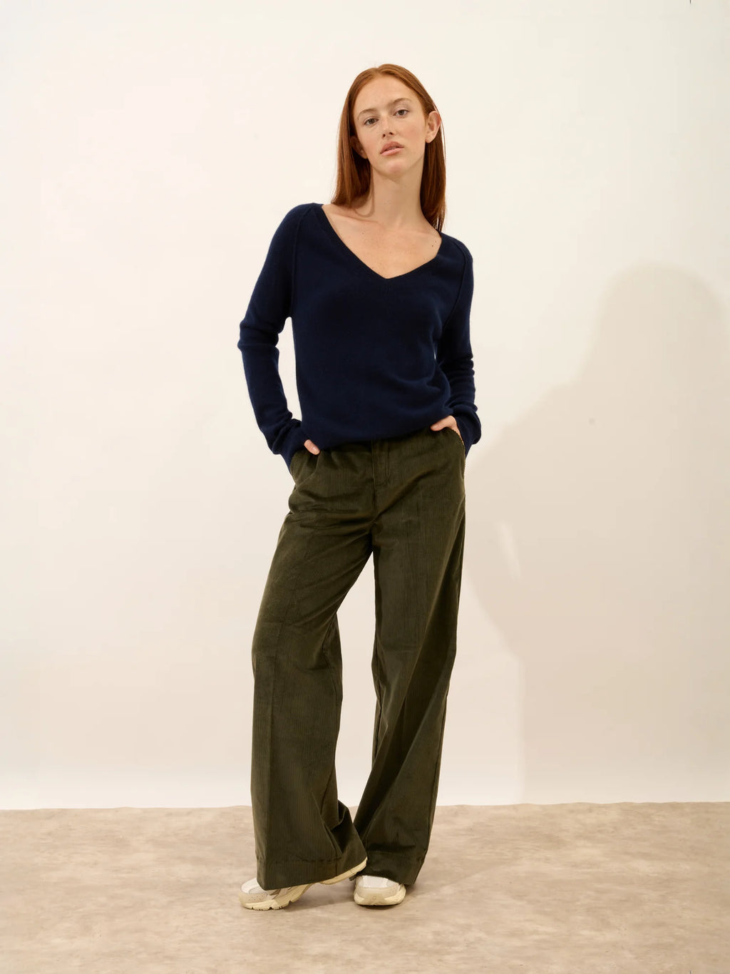PHOEBE pullover v-ausschnitt marineblau