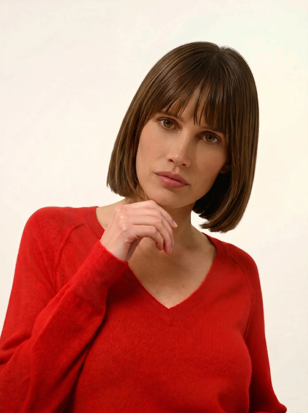 PHOEBE pull col V rouge