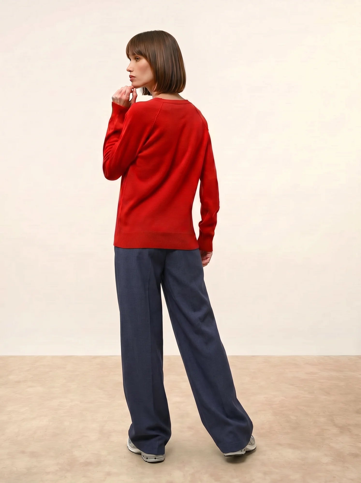 PHOEBE pull col V rouge