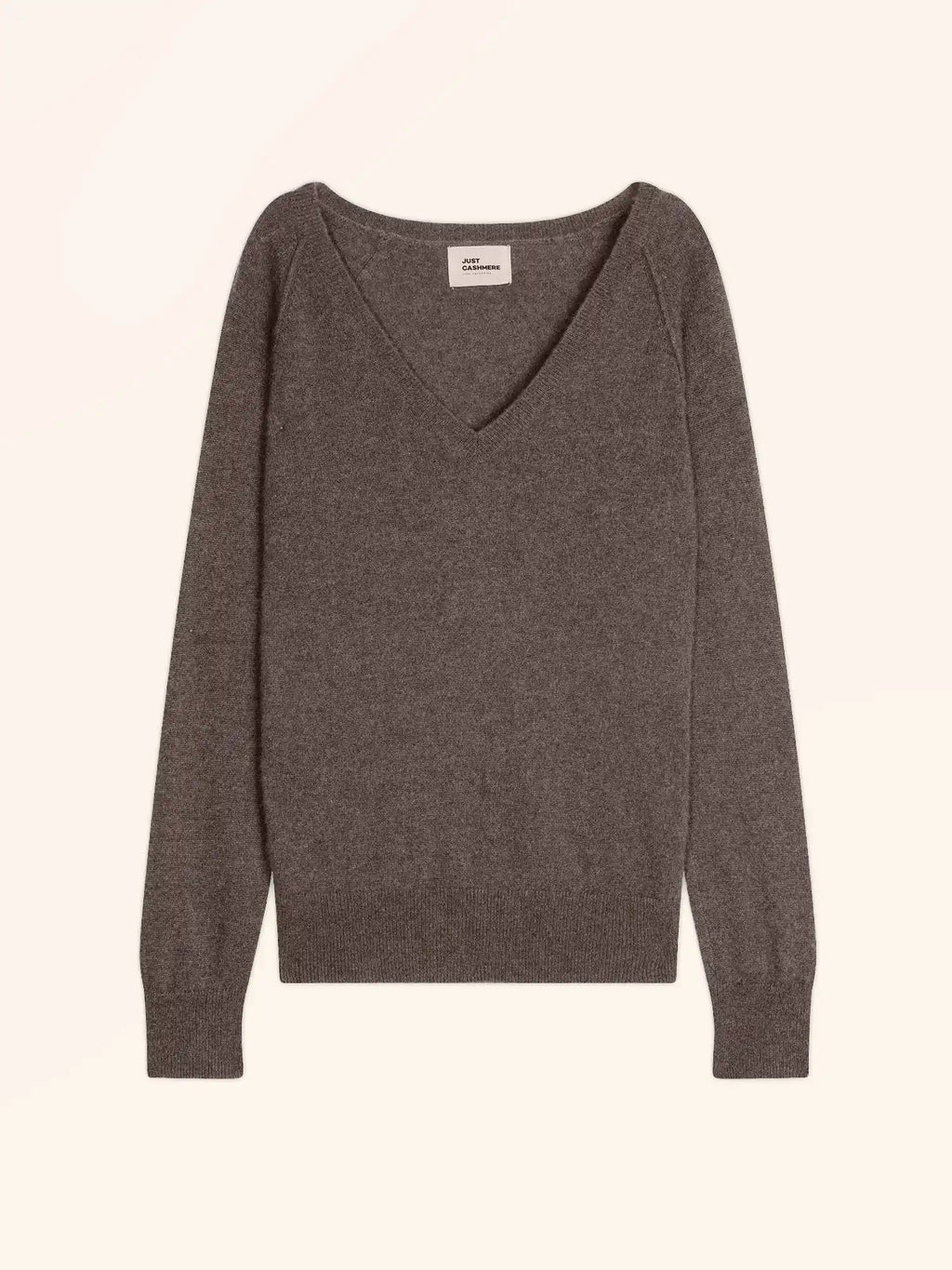 PHOEBE pullover v-ausschnitt taupe meliert