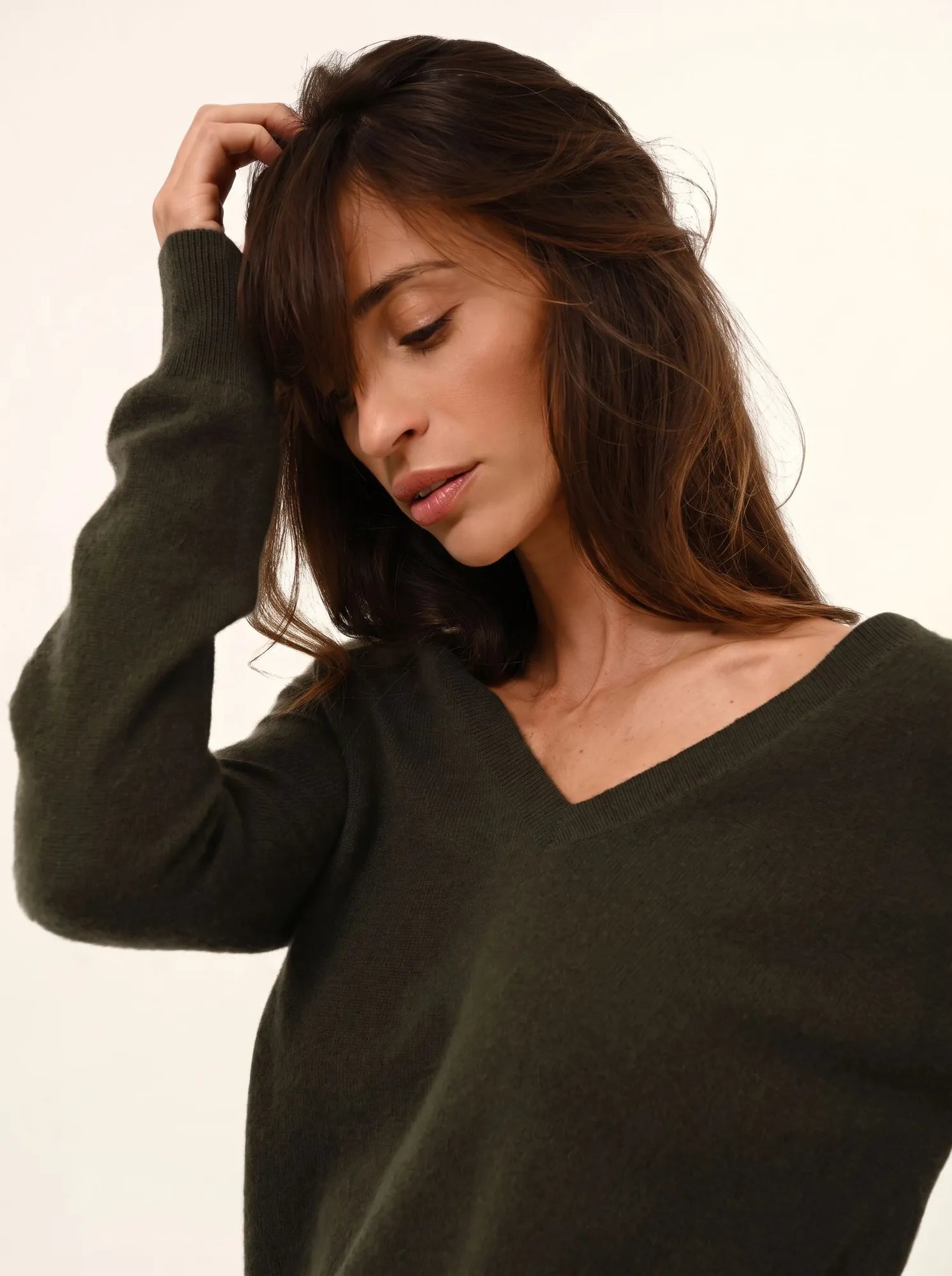 PHOEBE pullover v-ausschnitt khaki