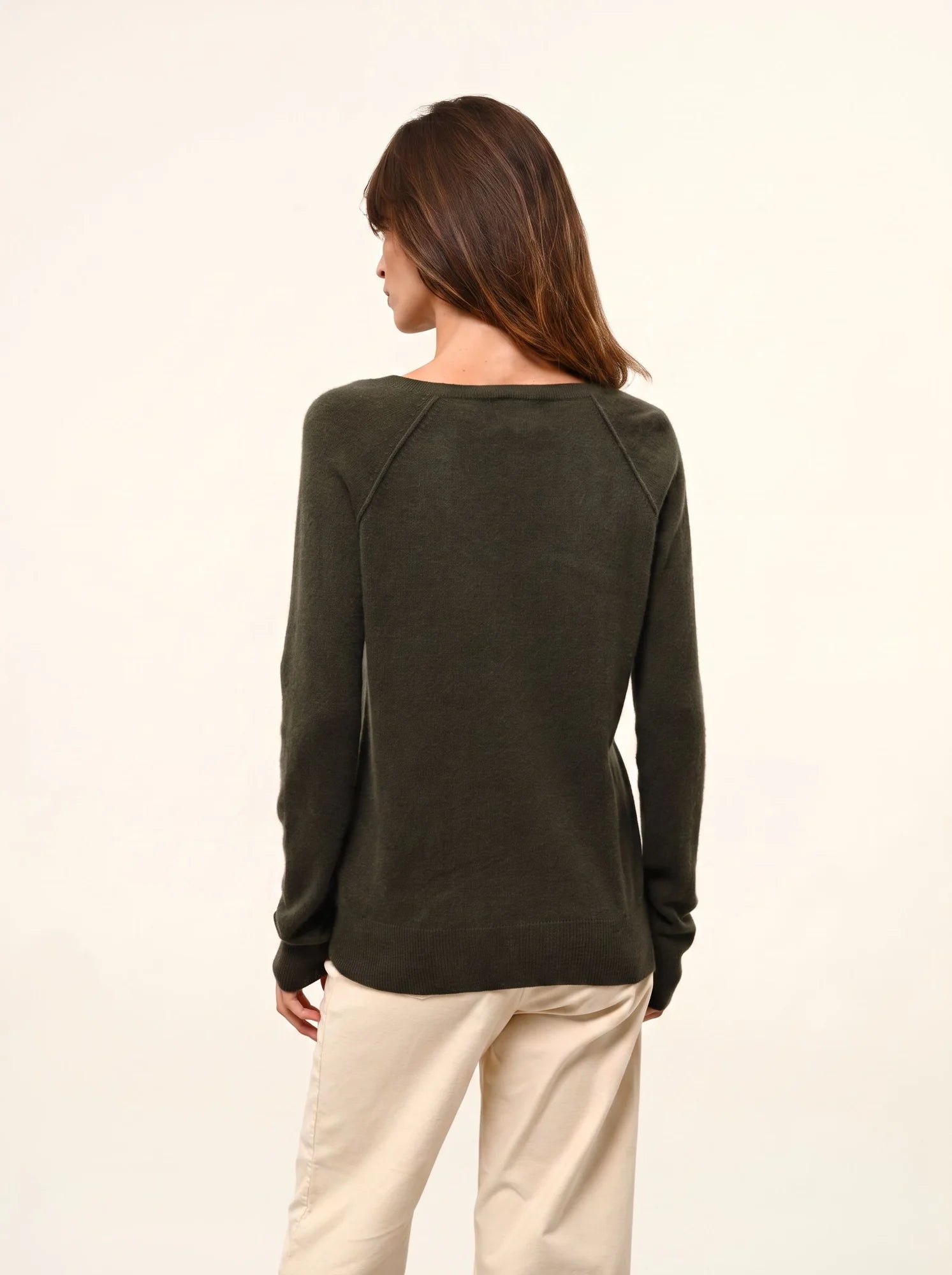 PHOEBE pullover v-ausschnitt khaki