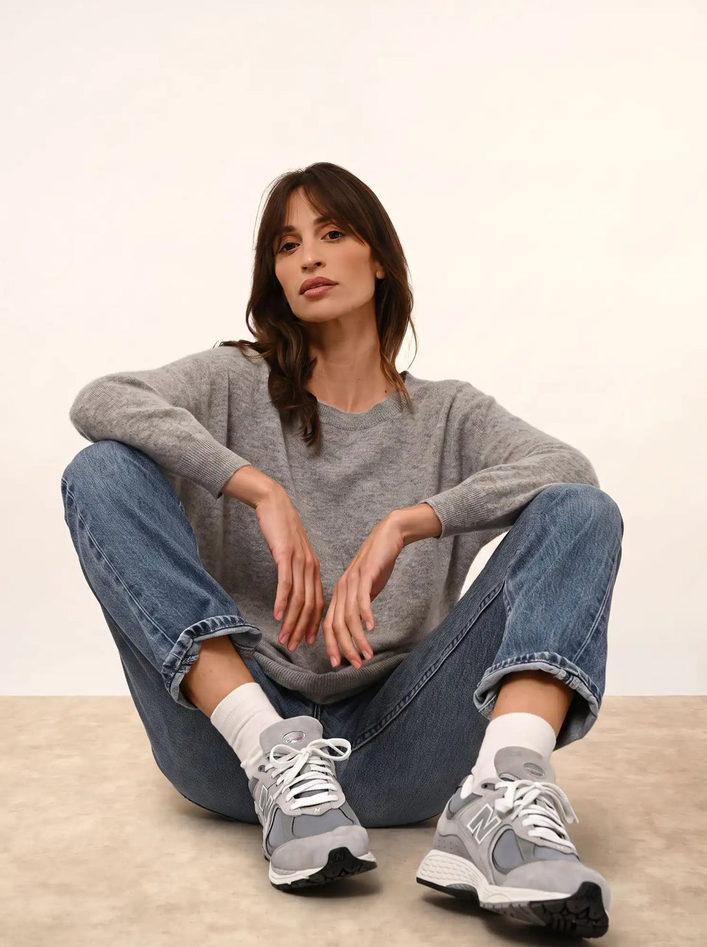 REBECCA pullover chauve souris wolke meliert