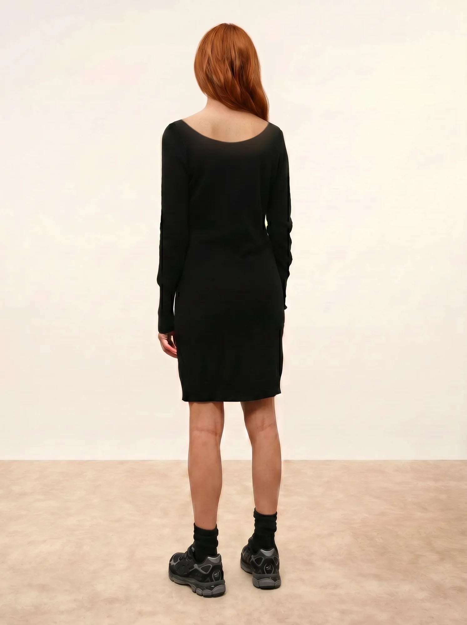 SUSAN robe col rond noir