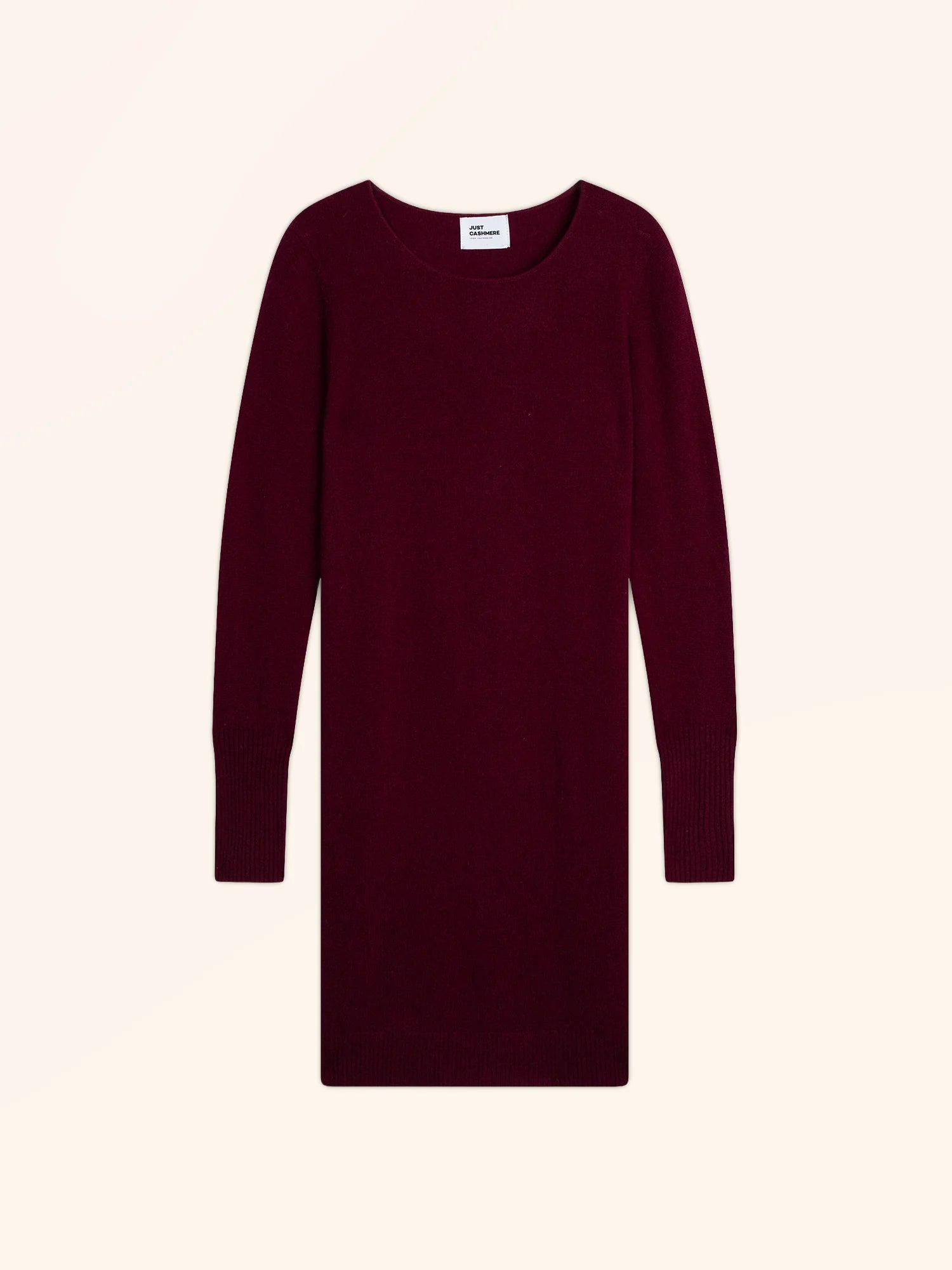 SUSAN robe col rond bordeaux