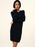 SUSAN robe col rond bleu marine