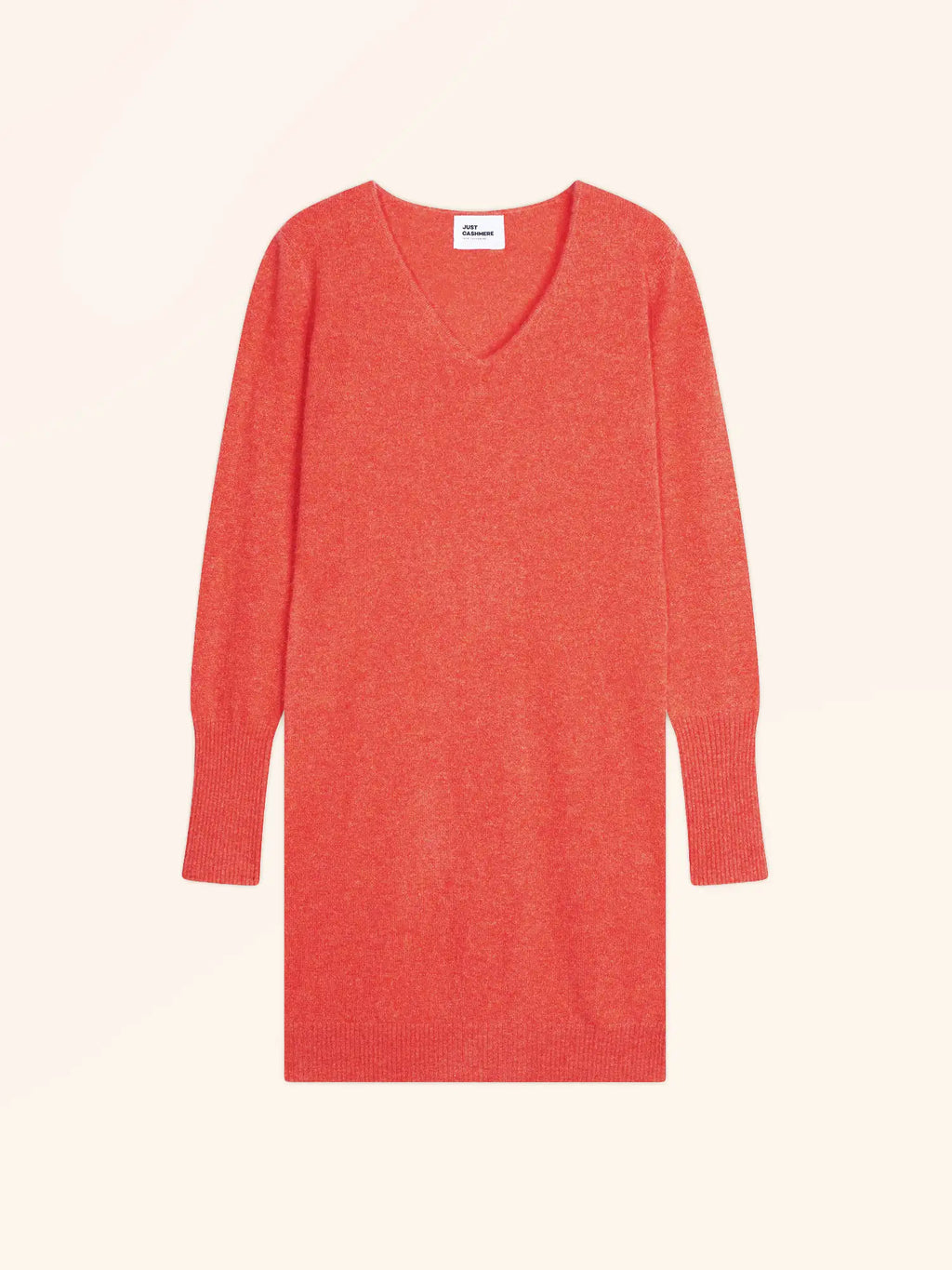 TRACY kleid v-ausschnitt orange meliert
