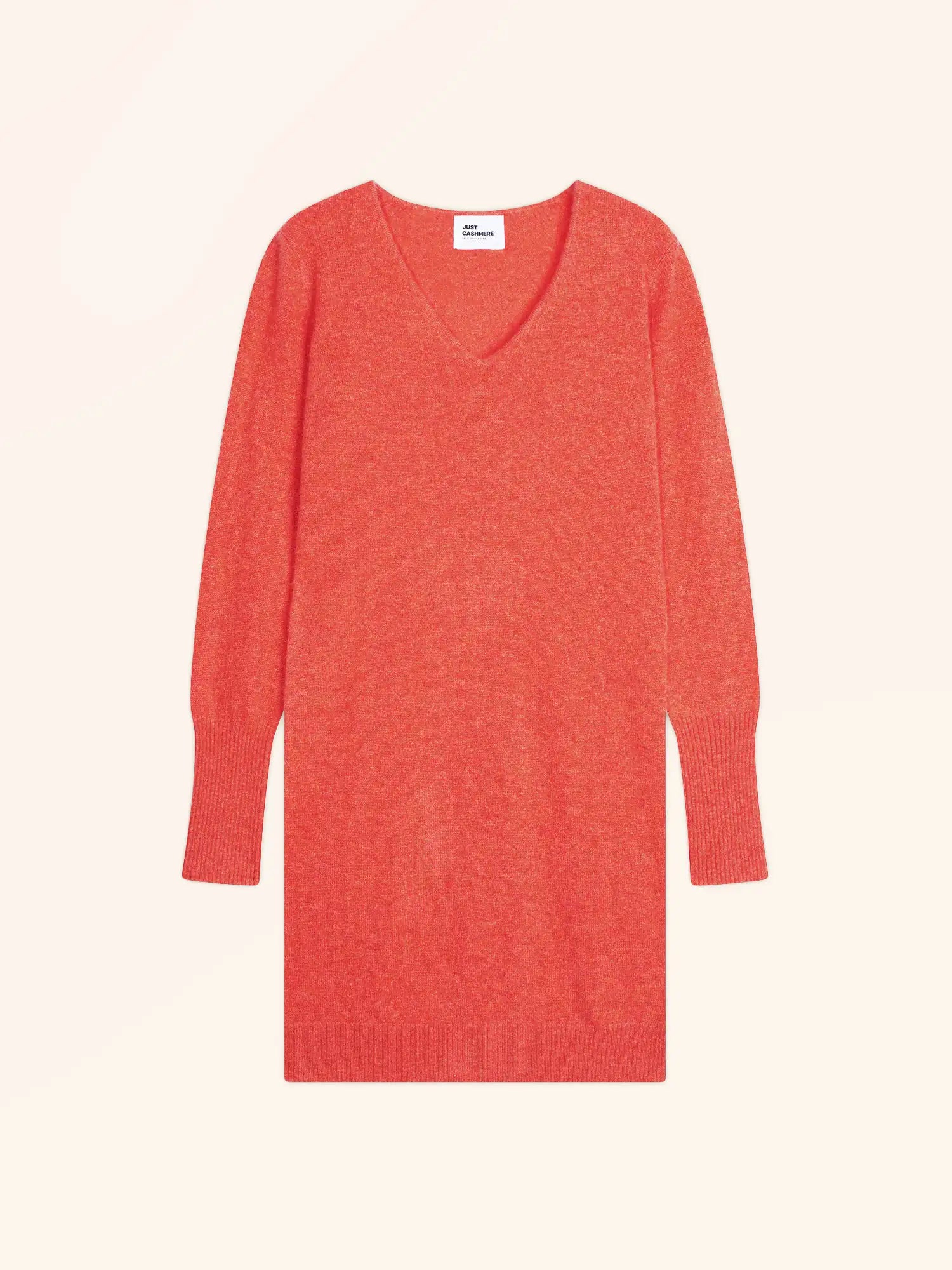 TRACY kleid v-ausschnitt orange meliert
