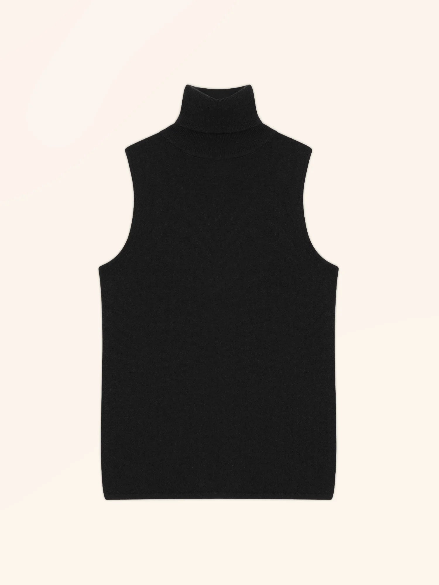 VIOLET pullover rollkragen ärmellos schwarz