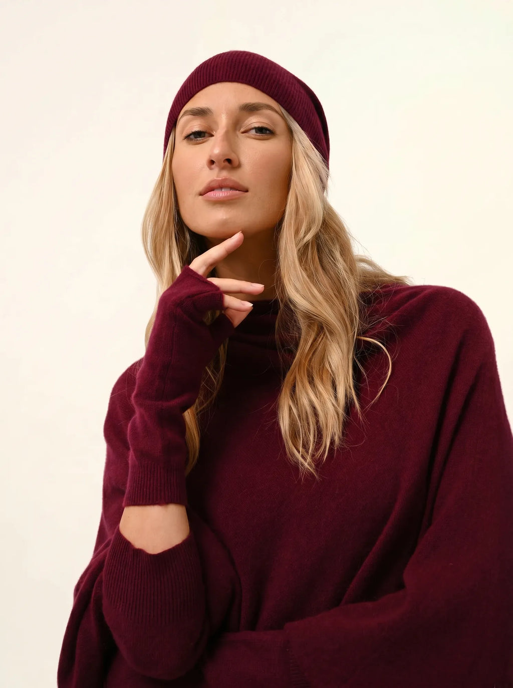 ZOE fingerlose handschuhe bordeaux