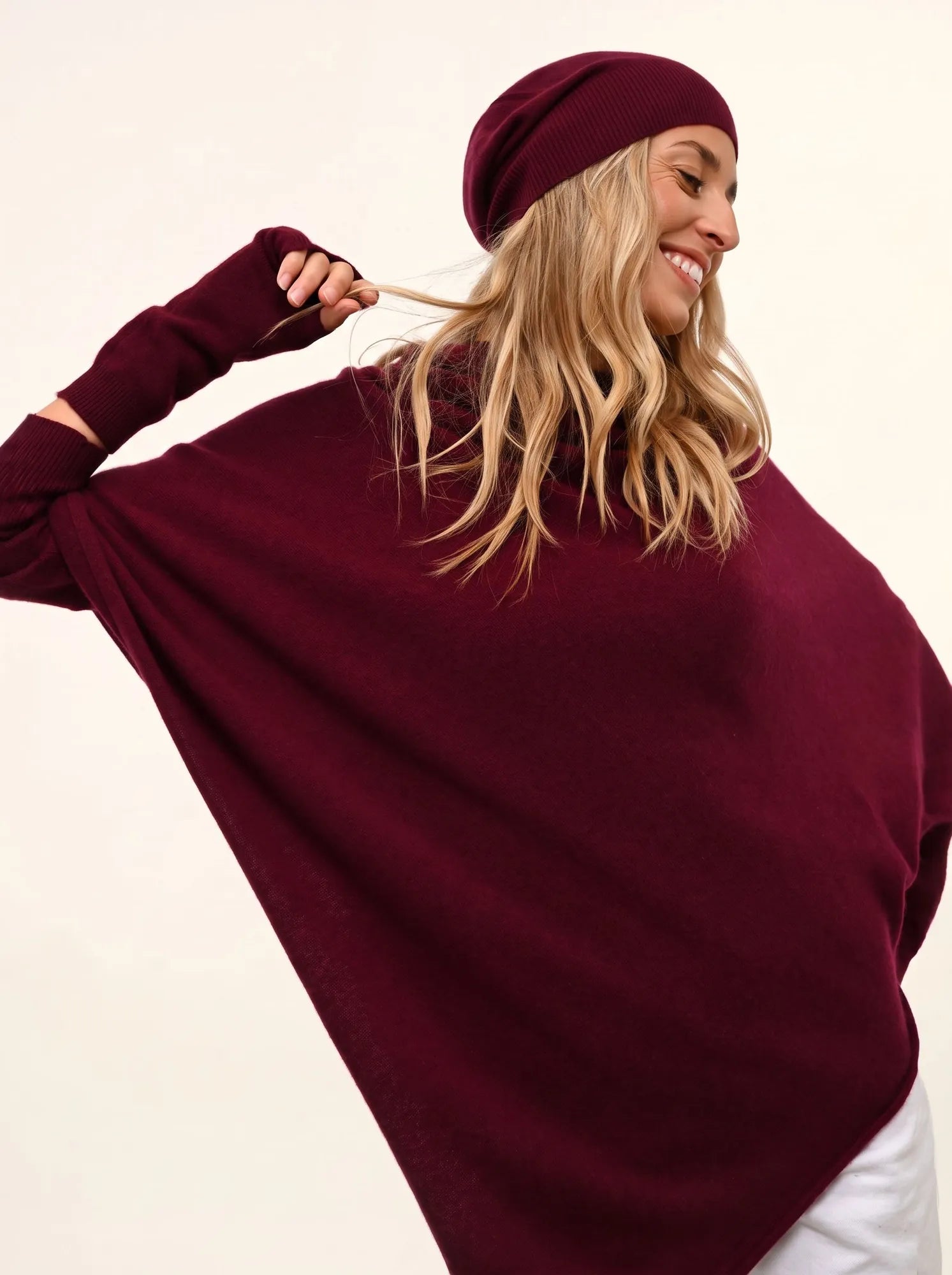 ZOE fingerlose handschuhe bordeaux