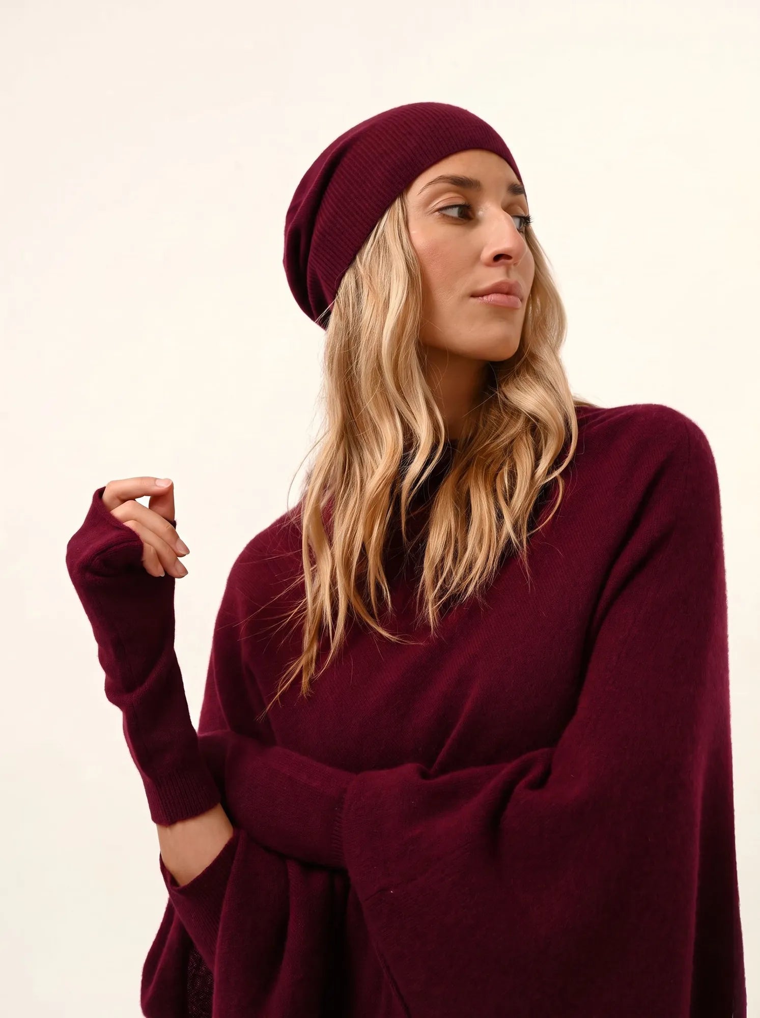 ZOE fingerlose handschuhe bordeaux