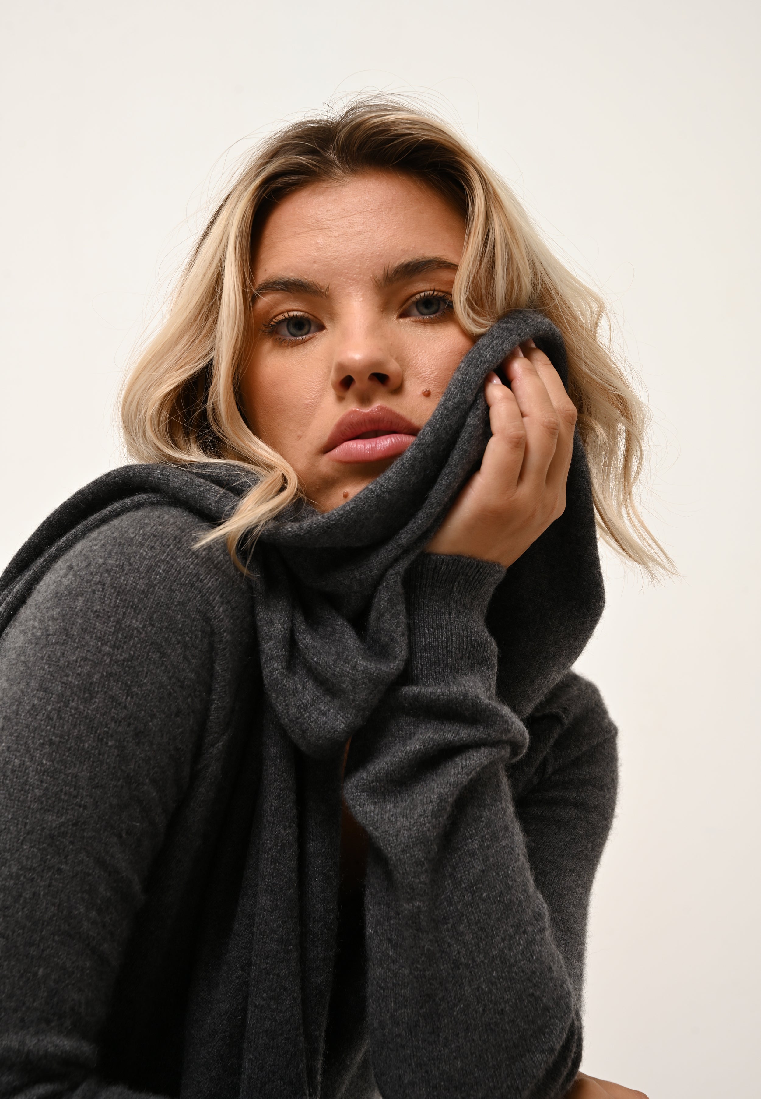 SPENCER anthracite mottled scarf