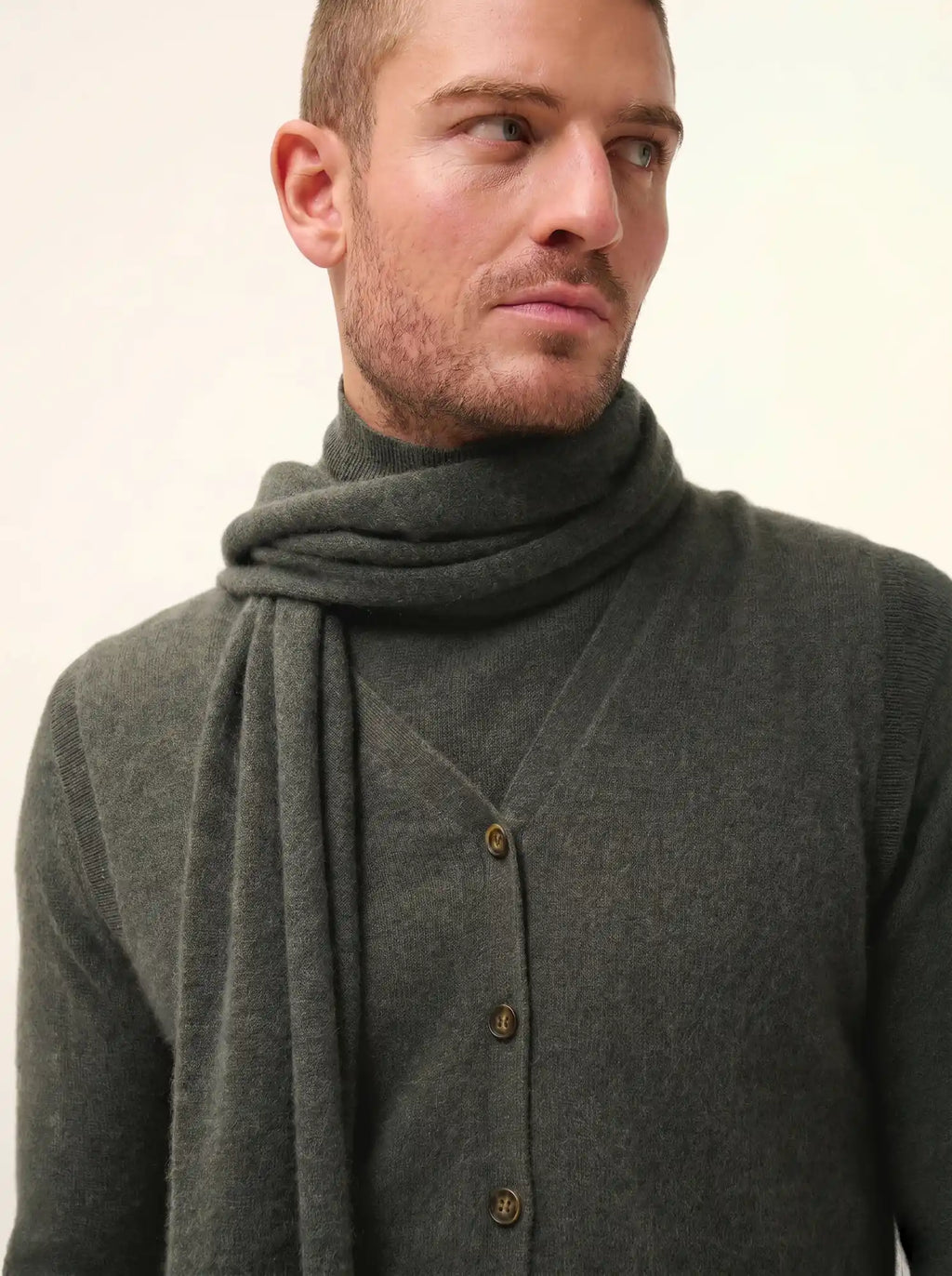 SPENCER schal khaki meliert