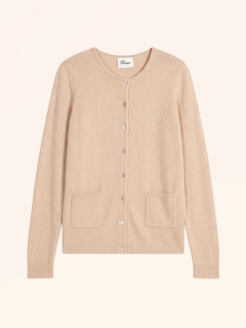 KATHARINE strickjacke rundhalsausschnitt sand