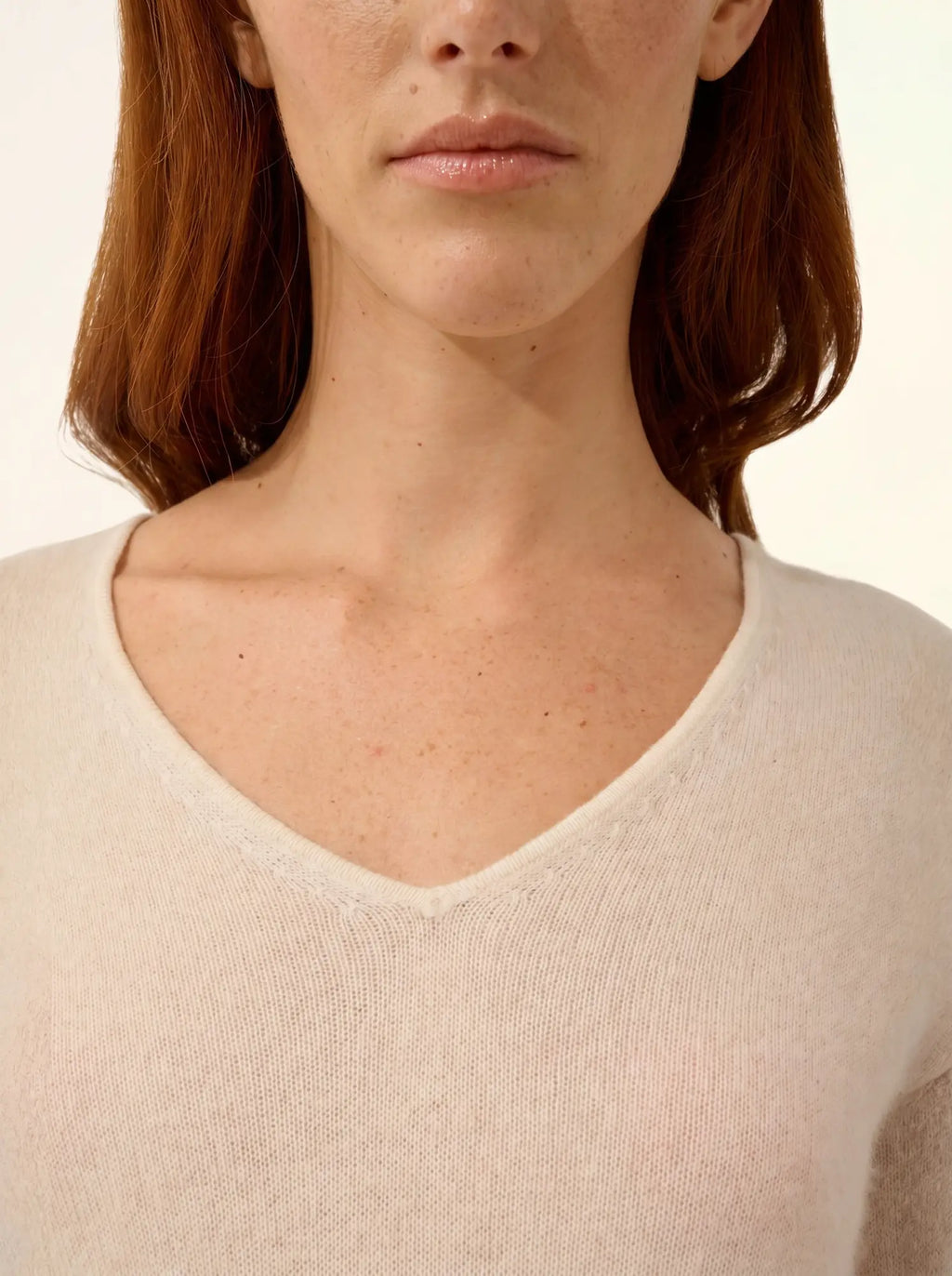 TRACY kleid v-ausschnitt elfenbein