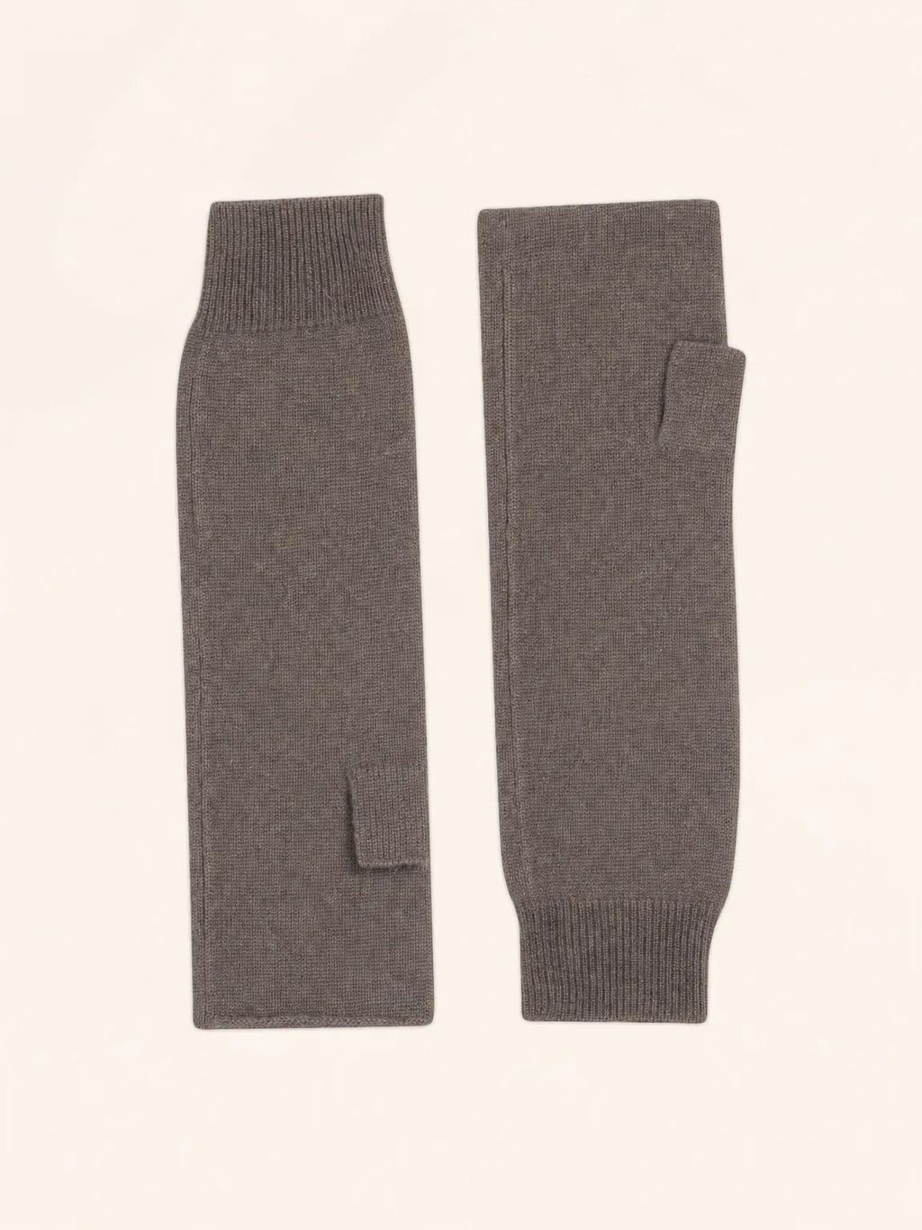ZOE fingerlose handschuhe taupe meliert