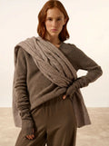 ZOE fingerlose handschuhe taupe meliert