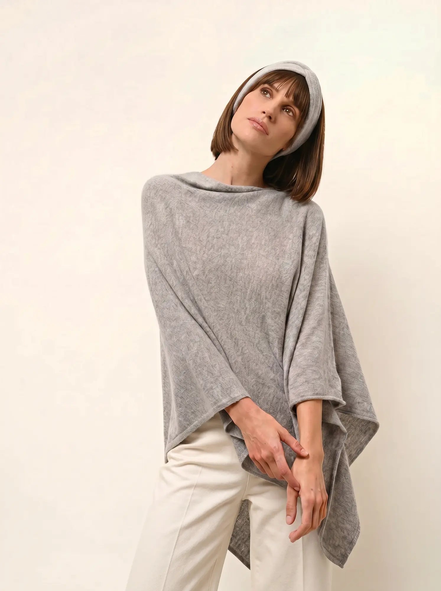 MEREDITH poncho nuage chiné
