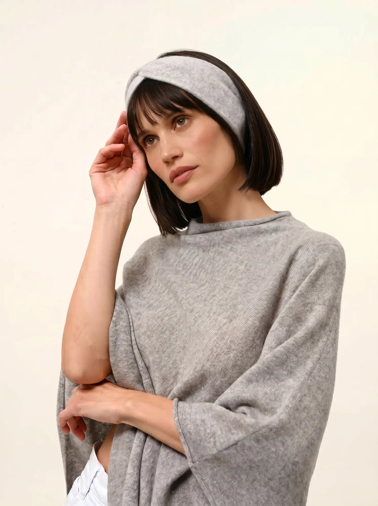 MEREDITH poncho nuage chiné