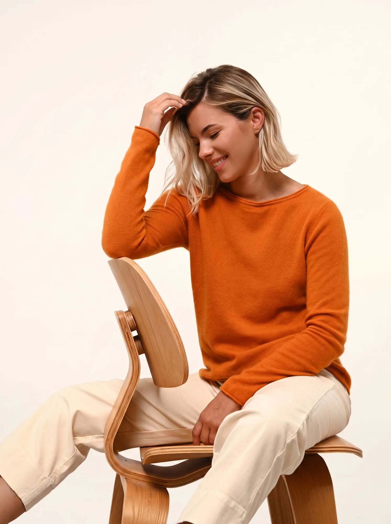 GRACE pullover u-boot-ausschnitt ocre