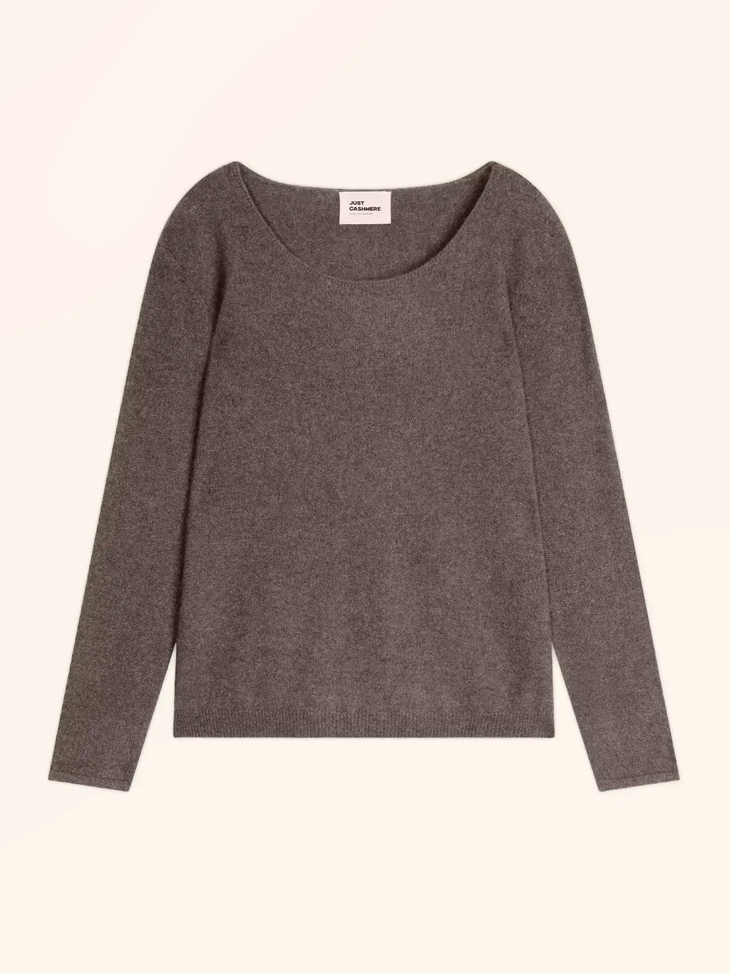 FIONA pullover rundhalsausschnitt taupe meliert
