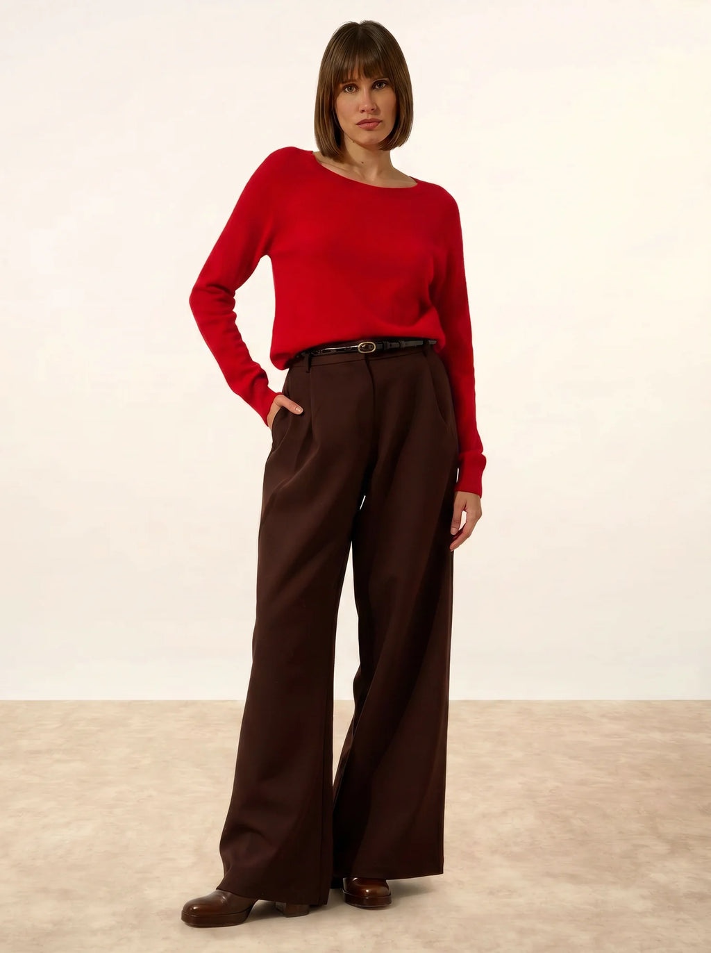ABIGAILE pull col bateau goutte dos rouge