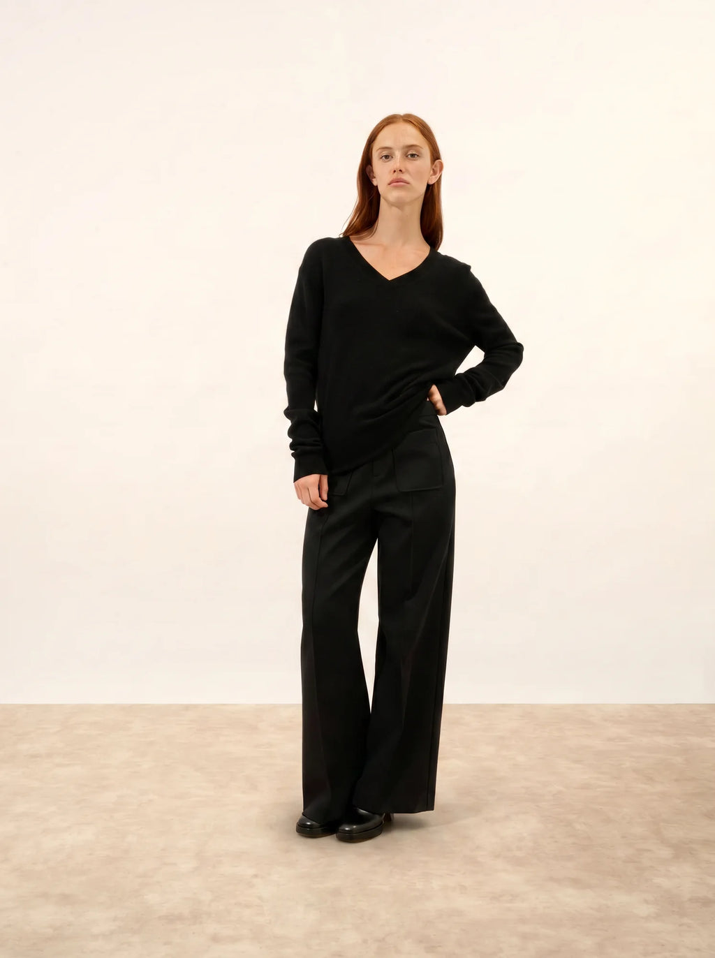 NORA pullover v-ausschnitt schwarz