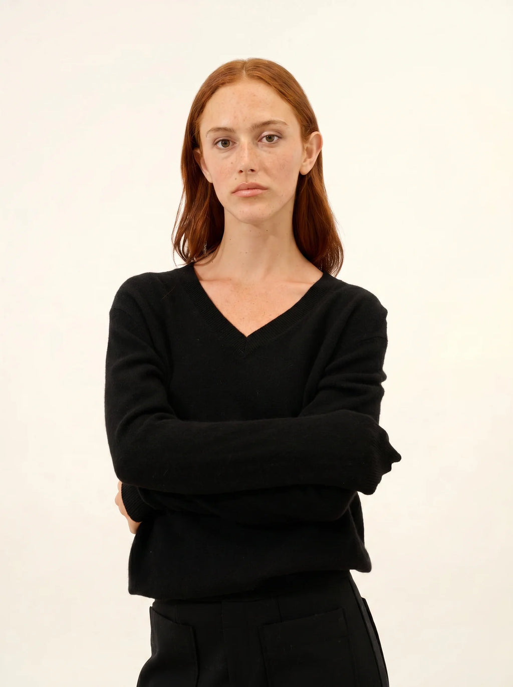 NORA pullover v-ausschnitt schwarz