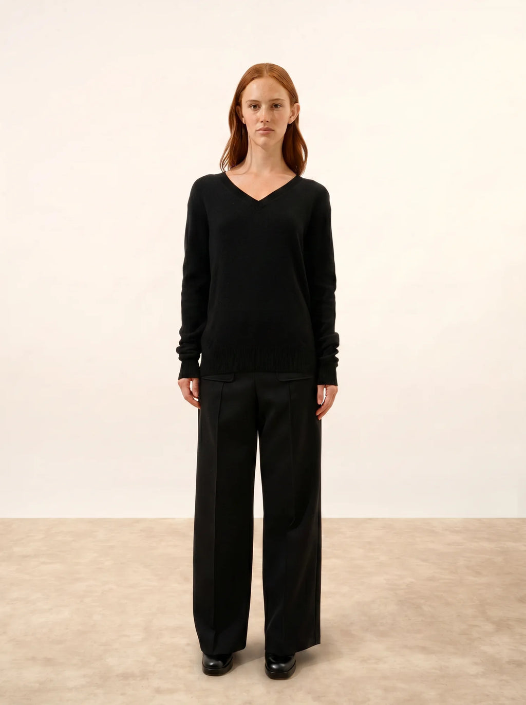 NORA pullover v-ausschnitt schwarz