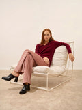 NORA pullover v-ausschnitt bordeaux