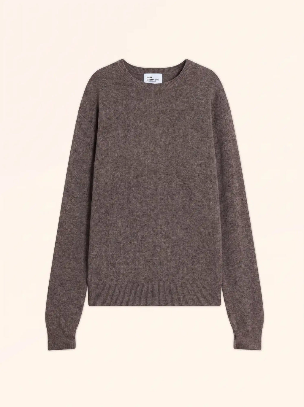 HOWARD pull col rond taupe chiné
