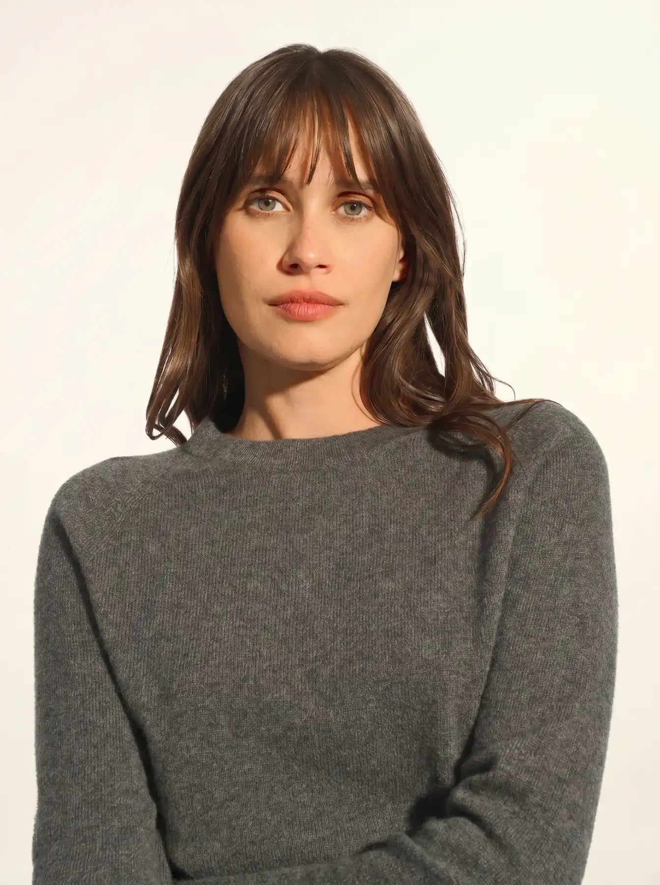 JANE pullover rundhalsausschnitt anthrazit meliert