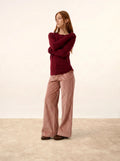 JANE pullover rundhalsausschnitt bordeaux