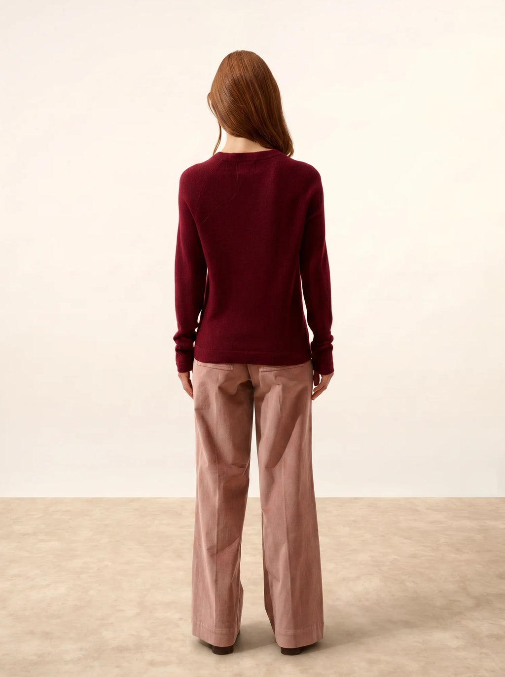JANE pullover rundhalsausschnitt bordeaux