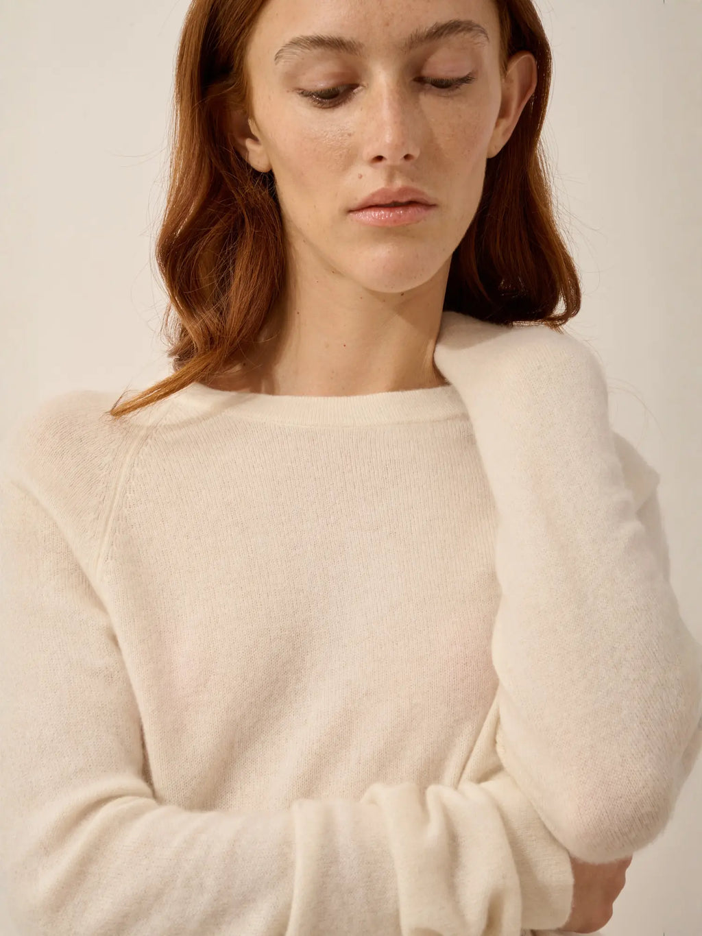 JANE pull col rond ivoire
