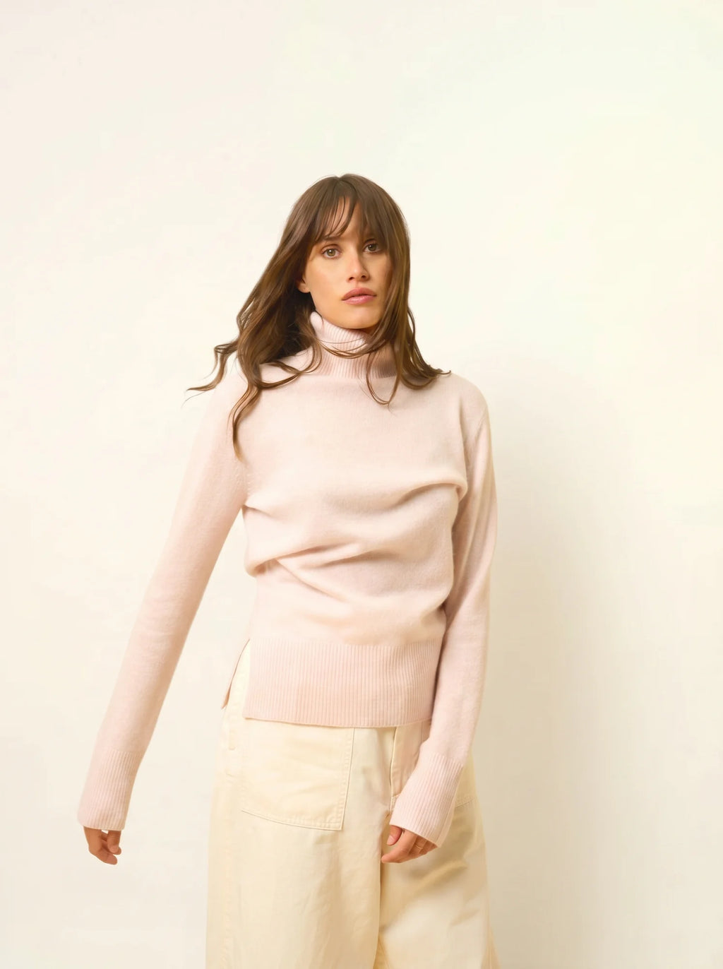 LEXIE pullover rollkragen poudre