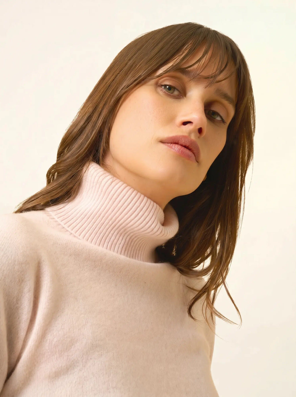 LEXIE pullover rollkragen poudre