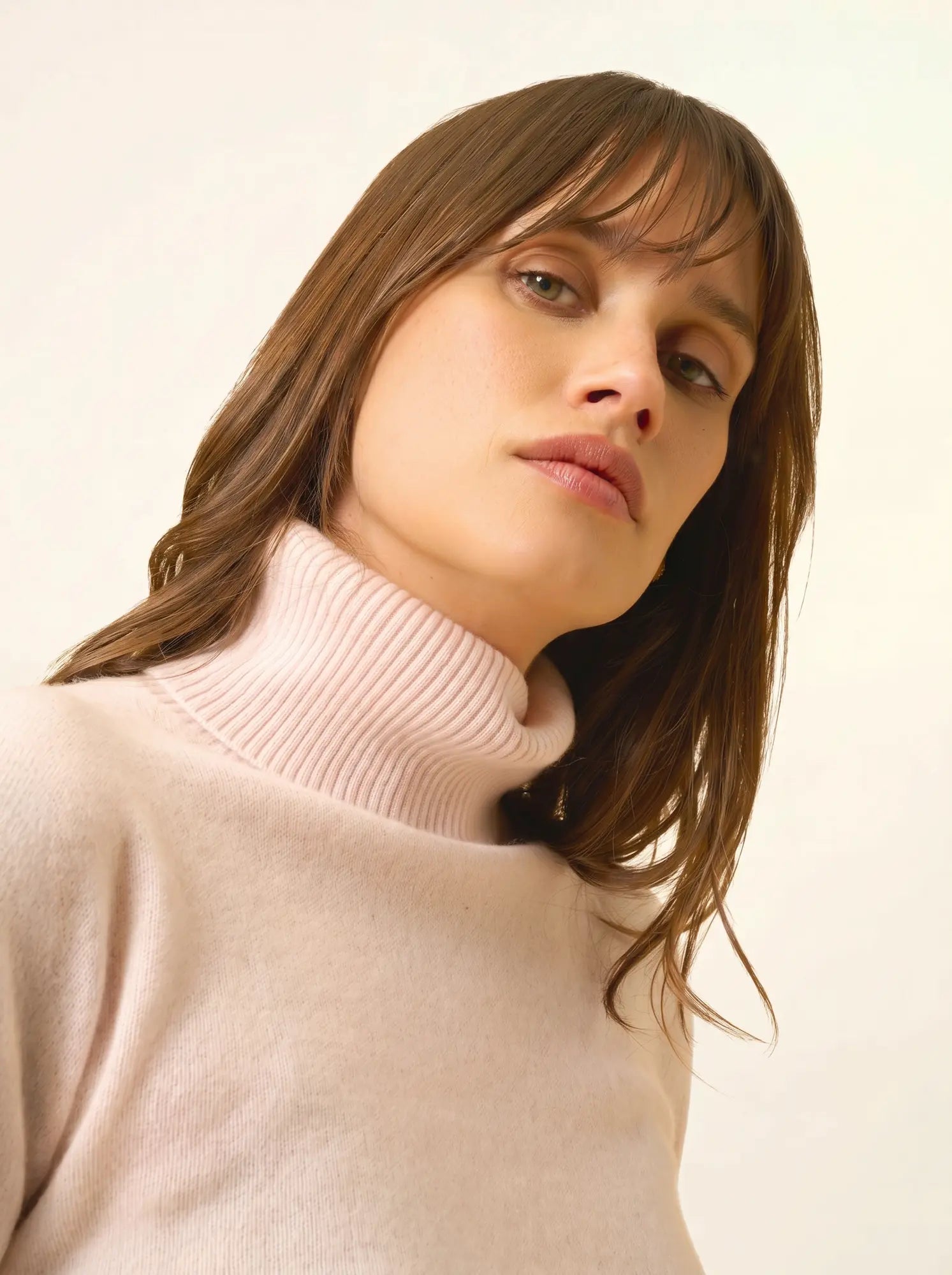LEXIE pullover rollkragen poudre