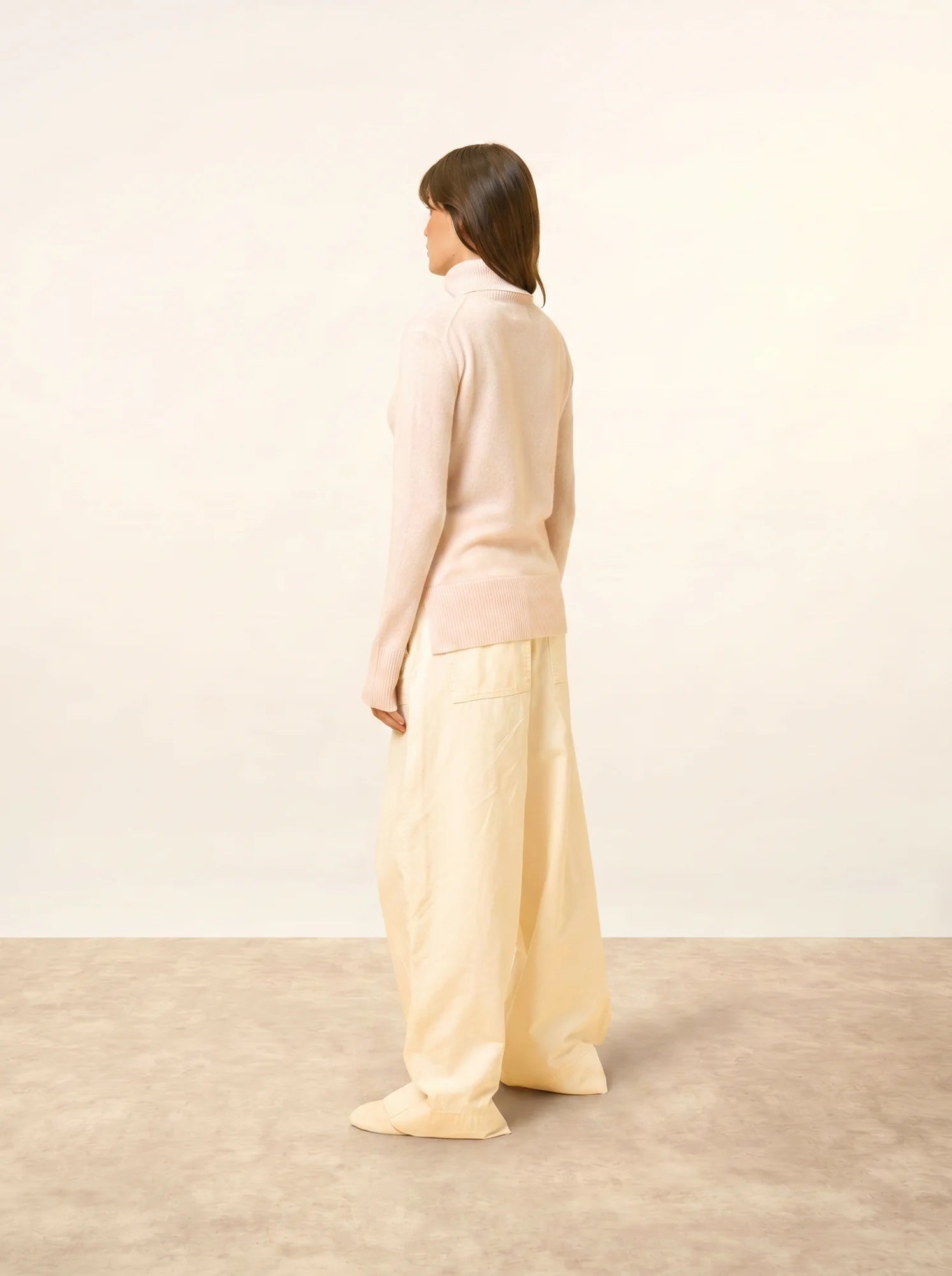 LEXIE pullover rollkragen poudre
