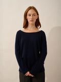 KAREN pullover u-boot-ausschnitt marineblau