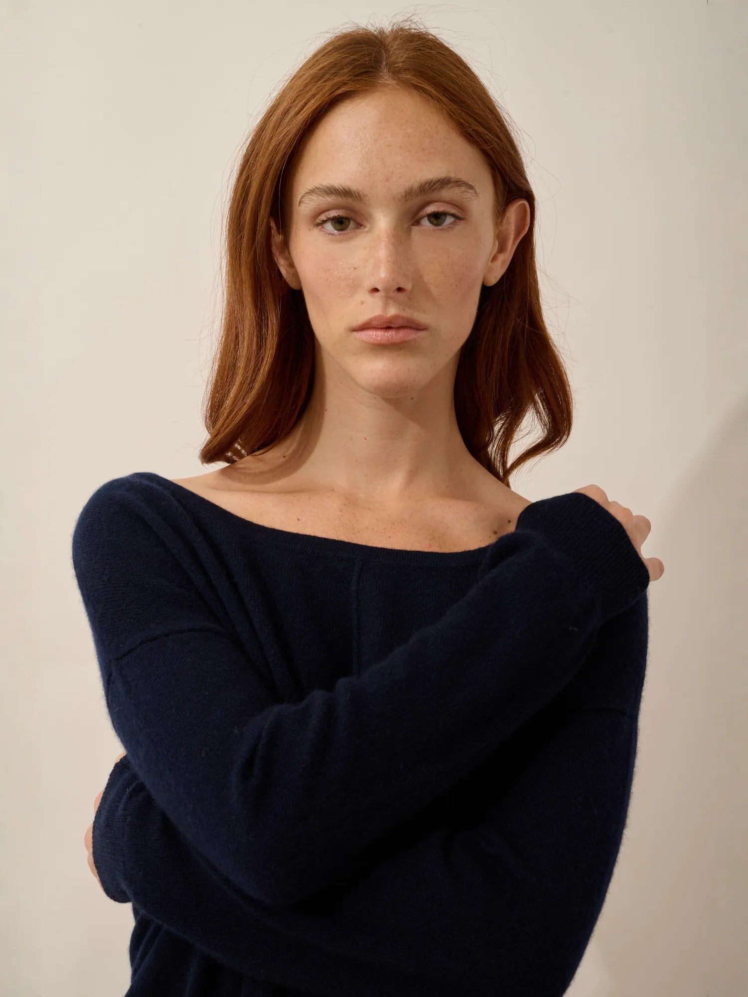 KAREN pullover u-boot-ausschnitt marineblau