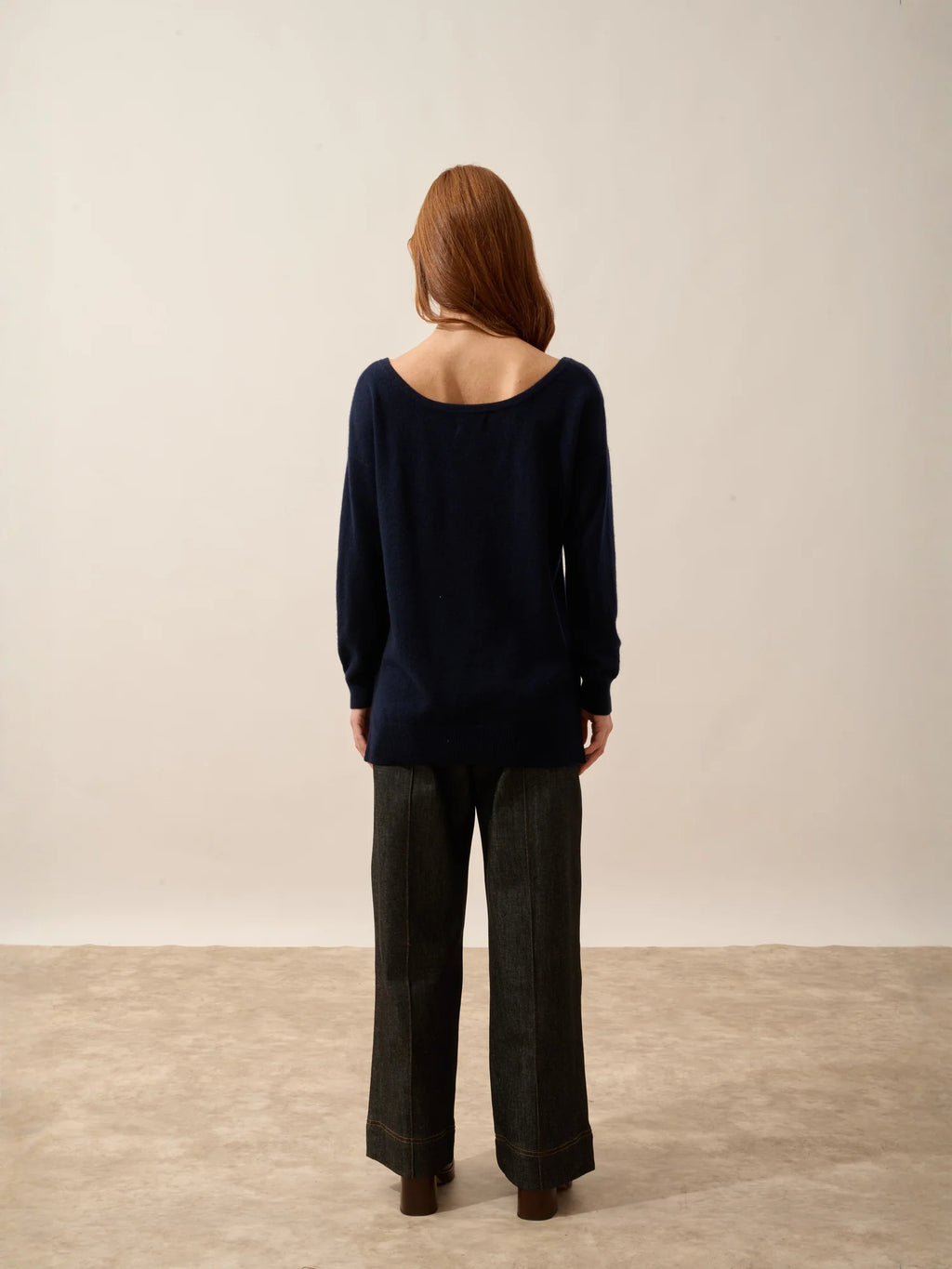 KAREN pullover u-boot-ausschnitt marineblau