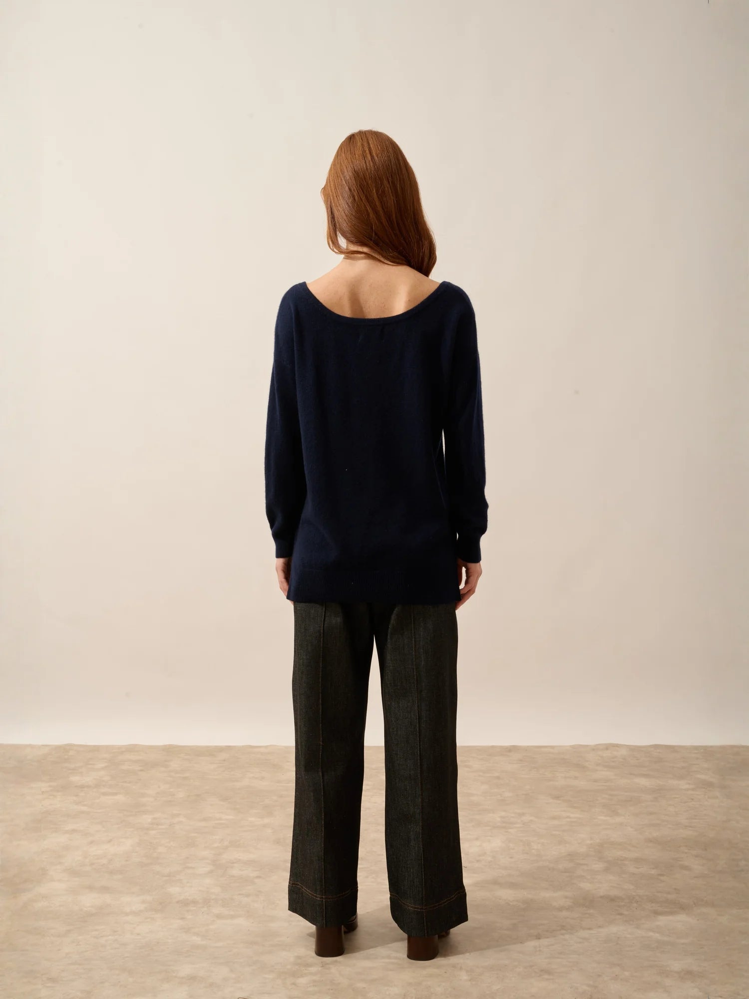 KAREN pullover u-boot-ausschnitt marineblau