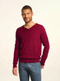 WALT pull col V bordeaux