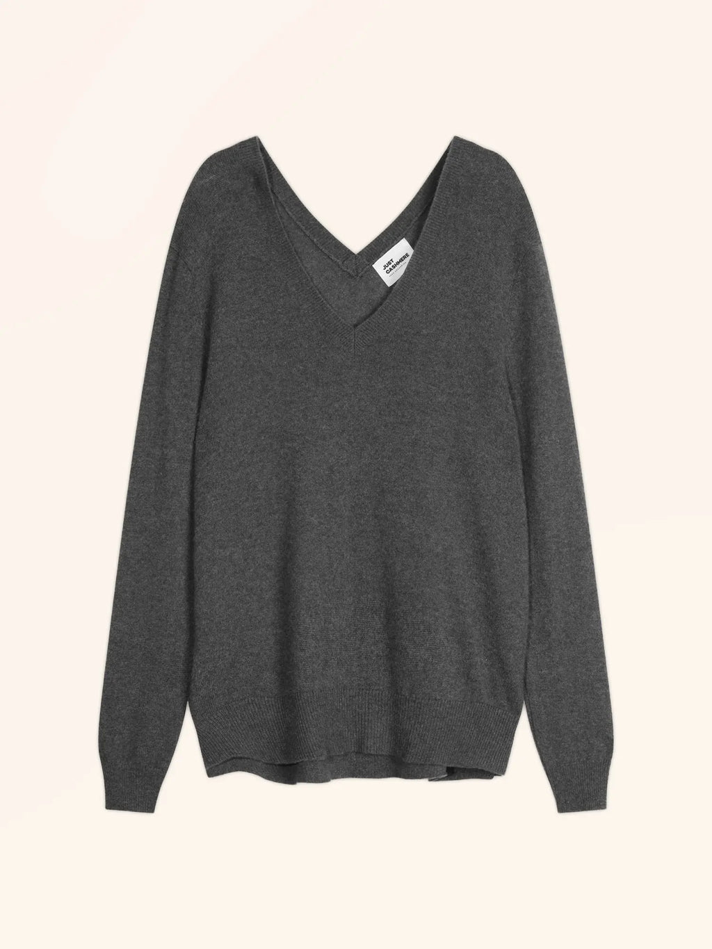 OPAL pullover v-ausschnitt vorne und hinten anthrazit meliert