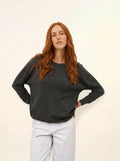 REBECCA pull chauve souris anthracite chiné