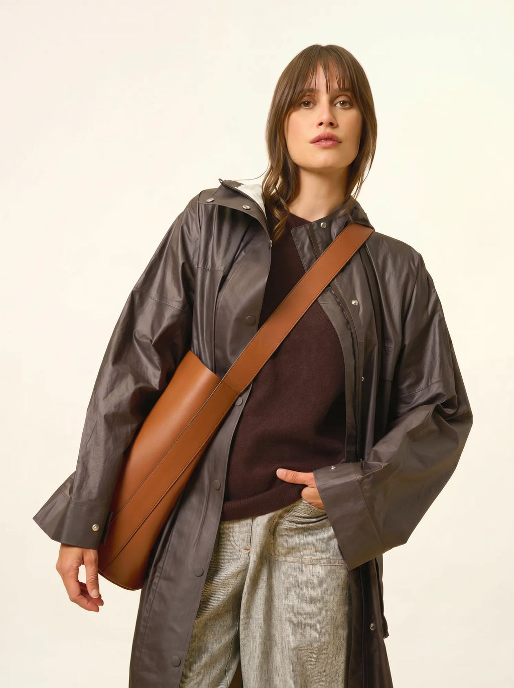REBECCA pullover chauve souris choco
