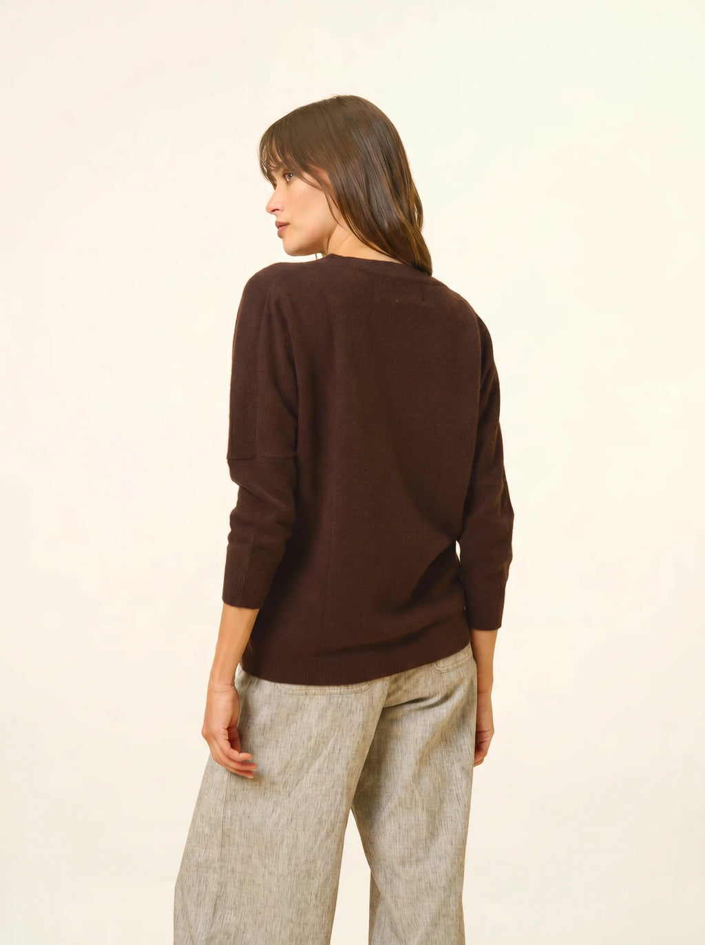 REBECCA pullover chauve souris choco